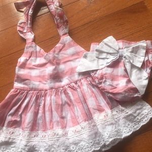 Pink halter two piece